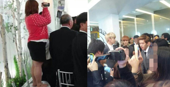 صورة السيسانغ فانز يقتحمن زواج شقيق بيكهيون ويتسببن في إثارة الفوضى فيه