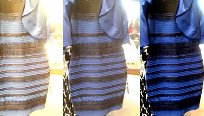 صورة [تصويت ترفيهي] + تعليقات مستخدمي الإنترنت على لون الفستان الأزرق/الأسود ضد الأبيض/الذهبي