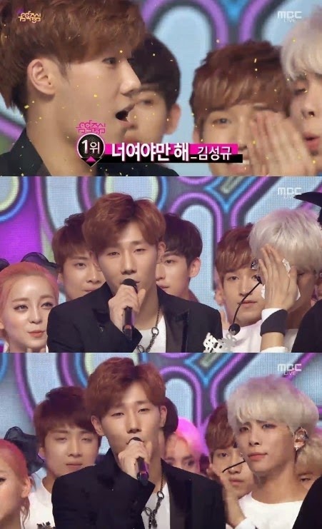 صورة فوز سونغيو على بيغ بانغ بالمركز الأول + آداءات الفرق من حلقة ٢٣ مايو على الميوزك كور