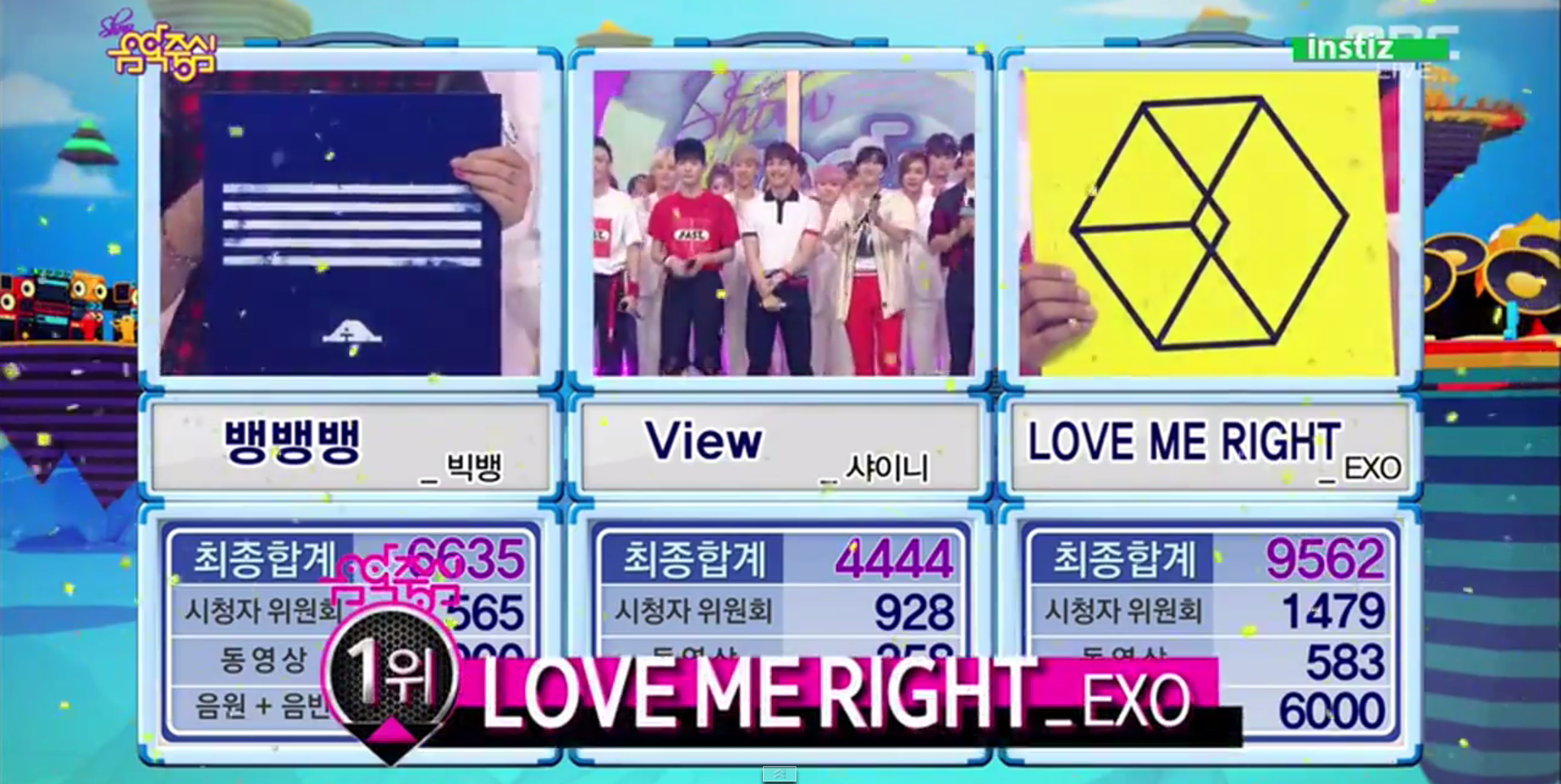 صورة إكسو فازوا بالمركز الأول + آداءات الفرق من حلقة ٢٠ يونيو على الميوزك كور