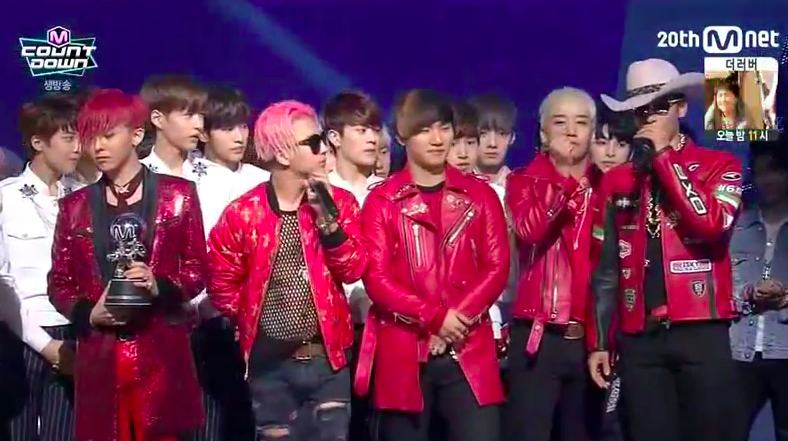 صورة بيغ بانغ فازوا بالمركز الأول + آداءات الفرق من حلقة ١١ يونيو على برنامج الـ M!Countdown