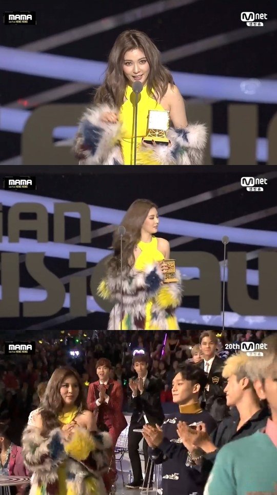 صورة تعليقات مستخدمي الإنترنت على جوائز الـ ماما ٢٠١٥ للفنانين المنفردين: بارك جين يونغ، تايون و هيونا