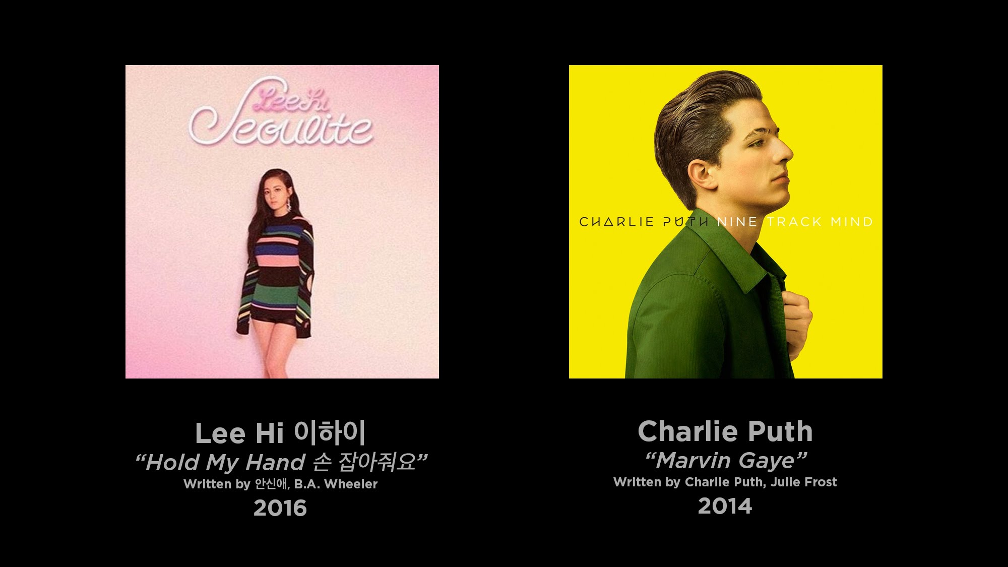 صورة أغنية لي هاي “أمسك بيدي” مشتبه بكونها مسروقة من مغني أمريكي