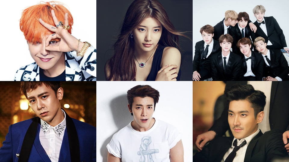 صورة قائمة بأكثر 10 آيدولز متابعة على التويتر في ٢٠١٦