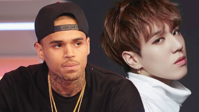 صورة كريس براون تابع حساب يوقيوم من GOT7 على الإنستقرام