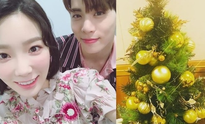صورة تايون كشفت أن شجرة الكريسماس على مسرح حفلها كانت هدية من جونغهيون