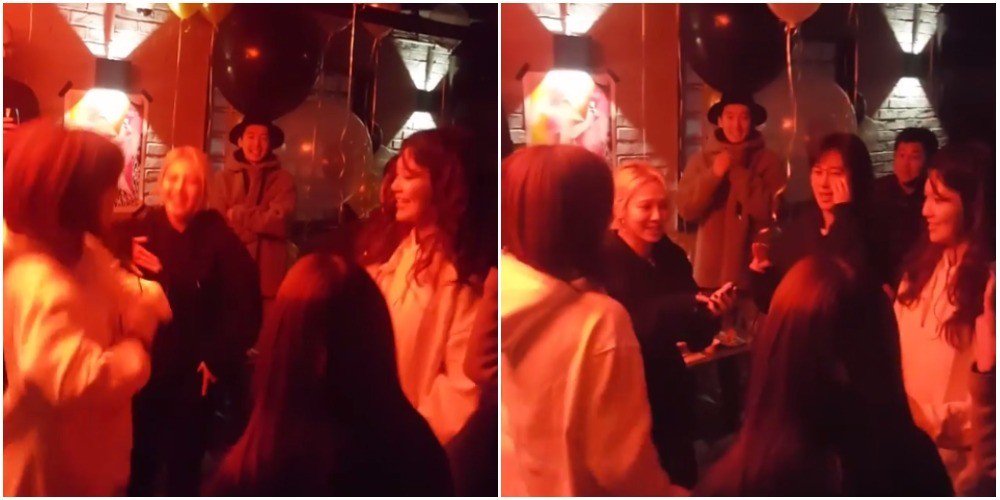 صورة سويونغ غنّت أغنية “نحو عالم جديد” مع زميلاتها في فرقة سنسد أمام حبيبها