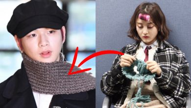 صورة يُقال أن الوشاح الذي كان يرتديه كانغ دانييل الشتاء الماضي هو في الحقيقة من صنع جيهيو