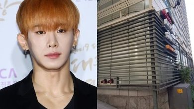 صورة ستارشيب قاموا بإزالة كل الأوراق الملصقة التي علقنها المعجبات على مبنى الوكالة اعتراضا على خروج وونهو