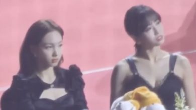 صورة المعجبون لاحظوا انزعاج عضوات توايس حين ألقى المقدم مزحة عن علاقة مومو وهيتشول في حفل جوائز سيول الموسيقي الـ ٢٩