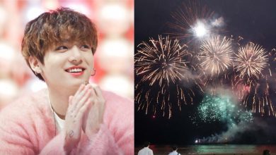 صورة المعجبون الصينيون احتفلوا بعيد ميلاد جونغكوك الـ 23 من خلال تقديم عرض ألعاب نارية ضخم على شاطئ حي هايونداي بمدينة بوسان